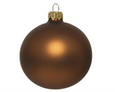 PALLINE DI NATALE CANNELLA OPACO 8 CM CONFEZIONE 6 PZ