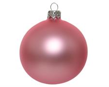 PALLINE DI NATALE ROSA OPACO 6 CM CONFEZIONE 6 PZ