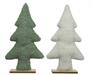 ALBERO IN TESSUTO 6X27X48 CM SU BASE LEGNO VERDE/BIANCO