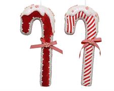 CANDY CANE IN TESSUTO 15X4,5X36 CM VARIANTE IN 2 MODELLI