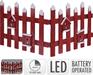 RECINTO LEGNO ROSSO CON LED 98X40 CM