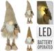 GNOMO PELUCHE MARRONE CON LED 53 CM - 2 ASS