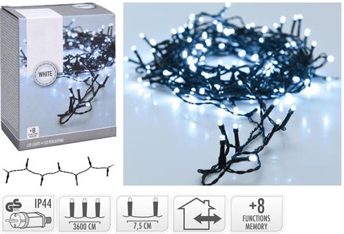 CATENA LUCI 480 LED BIANCO FREDDO CON GIOCO DI LUCE