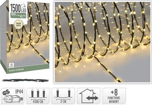 LUCI DI NATALE 1500 LED BIANCO CALDO 8 GIOCHI