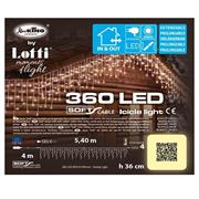 TENDA ICE LIGHT 360 LED BIANCO CALDO LUCE FISSA PROLUNGABILE