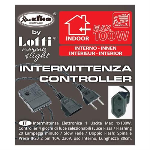 CONTROLLER LUCI INTERMITTENZA ELETTRONICA 1 USCITA MAX 1X1000W