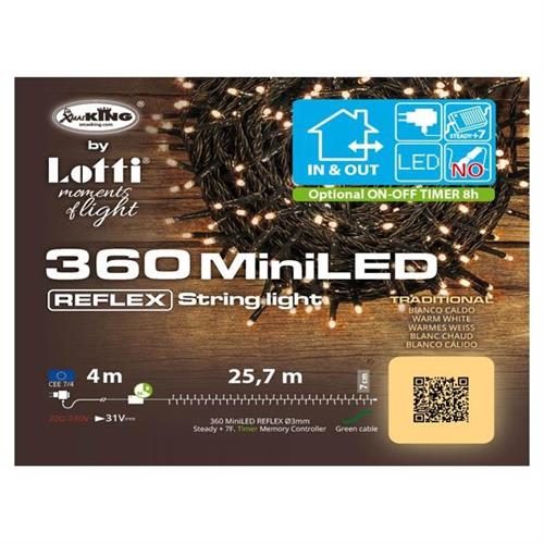 LUCI DI NATALE 360 MINILED BIANCO CALDO