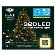 LUCI DI NATALE BUNCH 320 LED BIANCO CALDO GRUPPI DA 8 LED