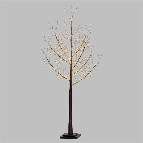 ALBERO MARRONE 180 CM LUMINOSO 600 MICROLED BIANCO CALDO