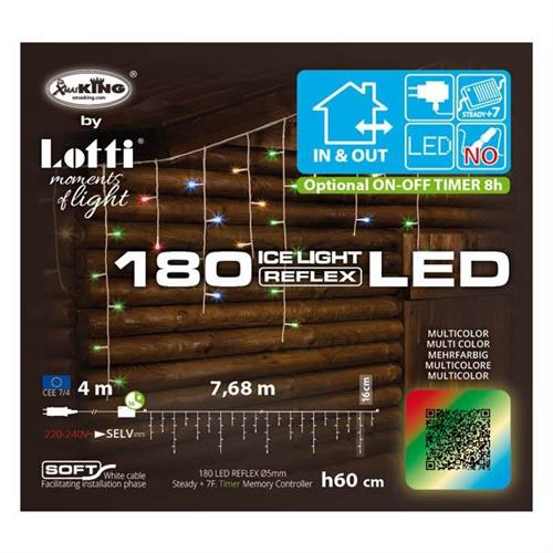 TENDA ICE LIGHT 180 LED MULTICOLOR 8 GIOCHI DI LUCE