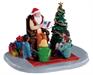 FIGURA PER VILLAGGIO NATALIZIO BABBO NATALE CON BAMBINI 10 CM