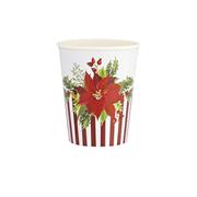 BICCHIERI 250 CC CHRISTMAS FLOWER 8 PZ