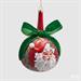 PALLINA DI NATALE VETRO ROSSO BABBO NATALE 10 CM - EDG -