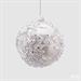 PALLINA DI NATALE VETRO ARGENTO DECORO GEMME 10 CM - EDG -