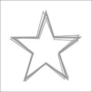 TOVAGLIOLI 33X33 STAR OUTLINE SILVER 20 PZ