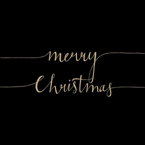 TOVAGLIOLI 33X33 CHRISTMAS NOTE BLACK GOLD 20 PZ