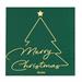 TOVAGLIOLI MERRY CHRISTMAS IN GREEN 3 VELI 33X33 16 PZ