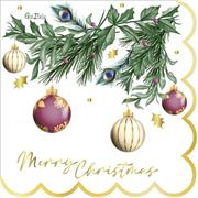 TOVAGLIOLI CHRISTMAS DANDY WHITE CON SMERLO 33X33 16 PZ