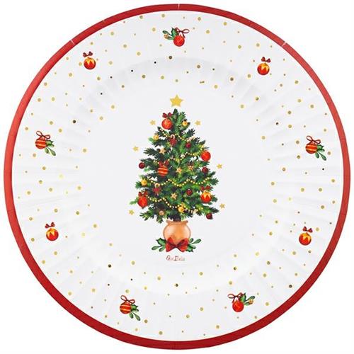 SOTTOPIATTI IN CARTA CHRISTMAS WISHES 33 CM 6 PZ