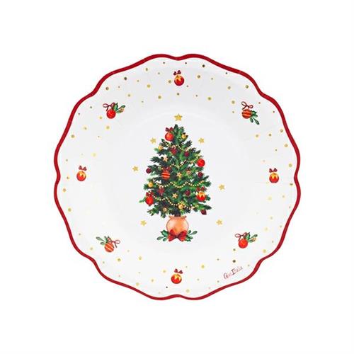 PIATTI IN CARTA CHRISTMAS WISHES 21 CM 8 PZ