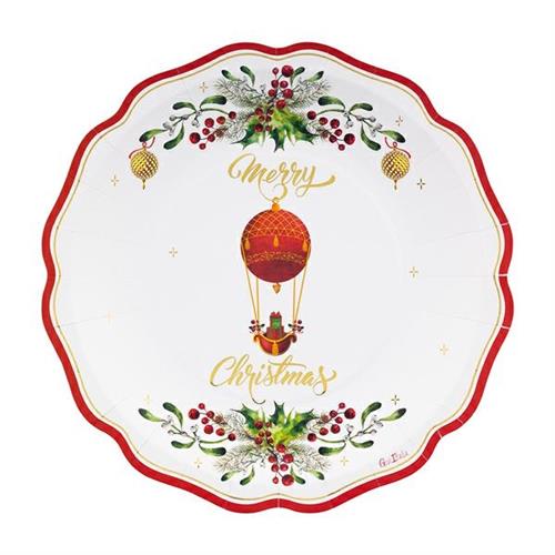 PIATTI IN CARTA CHRISTMAS IN THE AIR 27 CM 8 PZ