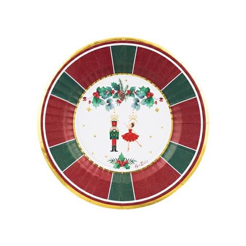 PIATTI IN CARTA LA FAVOLA DI NATALE 21 CM 8 PZ