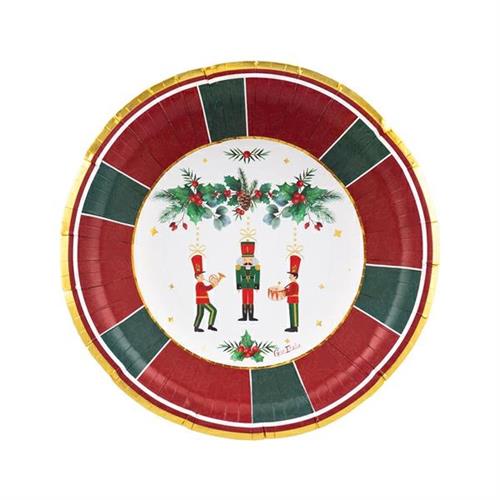 PIATTI FONDI IN CARTA LA FAVOLA DI NATALE 8 PZ 24 CM