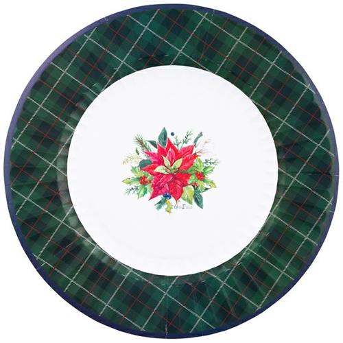 PIATTI 33 CM CHRISTMAS TARTAN 6 PZ 33 CM