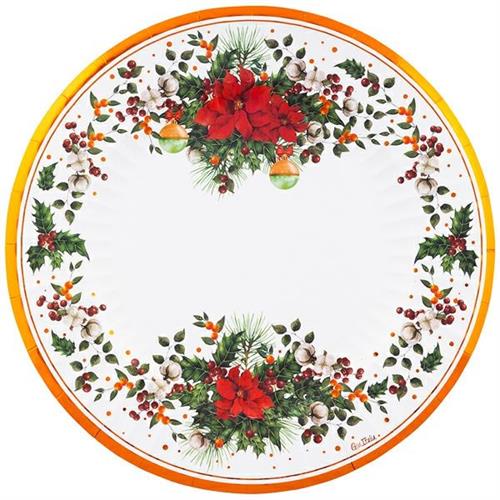 PIATTI NATALIZI IN CARTA JOIE DE NOEL 33 CM 6 PZ