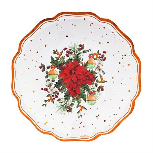 PIATTI NATALIZI IN CARTA JOIE DE NOEL 27 CM 8 PZ