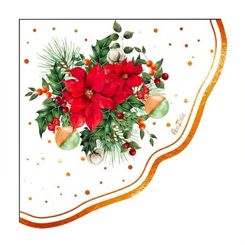 TOVAGLIOLI NATALIZI JOIE DE NOEL 33X33 CM 16 PZ