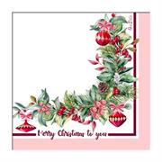 TOVAGLIOLI NATALIZI CHERRY CHRISTMAS 33X33 CM 16 PZ