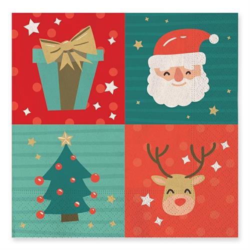 TOVAGLIOLI FUNNY CHRISTMAS 33X33 CM 20 PZ