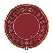 PIATTI NATALIZI ROYAL RED GOLD 6 PZ 25 CM