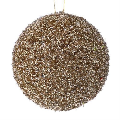 PALLINA DI NATALE CHAMPAGNE GLITTER 12 CM