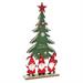 ALBERO DI NATALE IN LEGNO CON GNOMI 18X5X38 CM