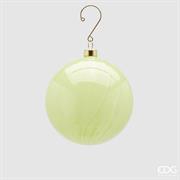 PALLINA DI NATALE VERDE CHIARO VETRO VORTEX 10 CM -EDG-