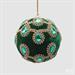 PALLINA DI NATALE VELLUTO VERDE CON GEMME 10 CM - EDG -