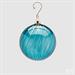 PALLINA DI NATALE BLU PETROLIO VETRO VORTEX 10 CM -EDG-