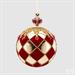 PALLINA DI NATALE VETRO PORCELLANA ROMBI 12 CM - EDG -