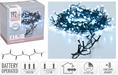 LUCI DI NATALE A BATTERIA 192 LED BIANCO FREDDO