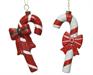 PENDENTE BASTONCINO CANDY CANE  BIANCO ROSSO