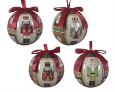 PALLINA DI NATALE DECORO SCHIACCIANOCI 4 ASSORTITE