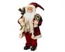 BABBO NATALE CON CAPPOTTO ROSSO A QUADRI H.110X40X28 CM