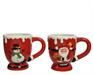 TAZZA MUG ROSSA BABBO NATALE PUPAZZO DI NEVE 1 PZ ASSORTITO