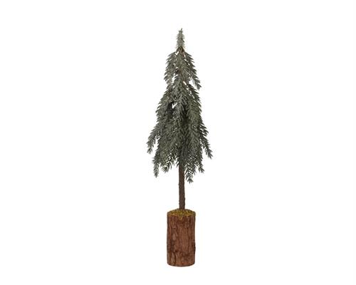 MINI ALBERO GHIACCIATO CON BASE IN LEGNO 60 CM