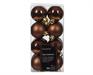 PALLINE DI NATALE MARRONE 4 CM CONFEZIONE 16 PZ