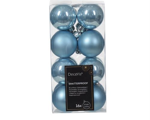 PALLINE DI NATALE AZZURRE 4 CM CONFEZIONE 16 PZ