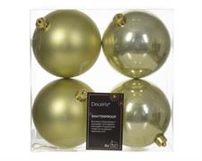 PALLINE DI NATALE VERDE PISTACCHIO 10 CM CONFEZIONE 4 PZ