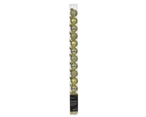 PALLINE DI NATALE VERDE PISTACCHIO 3 CM CONFEZIONE 14 PZ